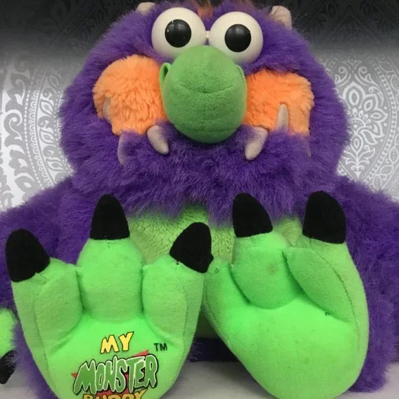 rare European vintage My Pet monster plush toy purple stuffed animal retro - Picture 5 of 12